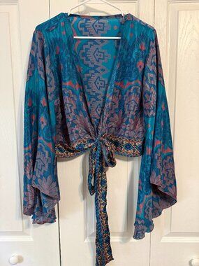 Silk Wrap Top